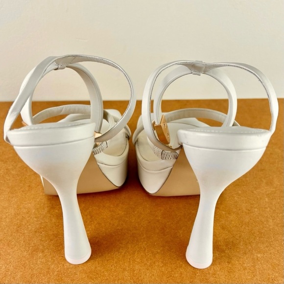 NEW CULT GAIA BEIGE LEATHER PLATFORM SANDALS - Picture 6 of 14